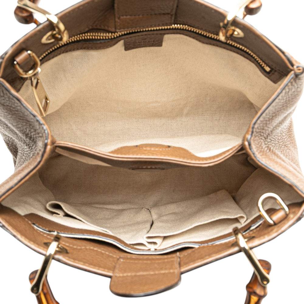 Pre-Loved Gucci Small Calfskin Bamboo Shopper Satchel - Picture 4 of 10